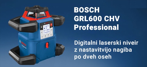 BOSCH GRL 600VHV Professional rotacijski gradbeni laser z nagibom digitalni