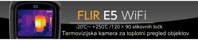Toplotna kamera FLIR E5 WiFi Termovizijska kamera