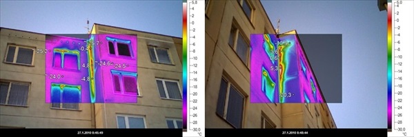 FLIR E6 WiFi Termovizija pregled fasade