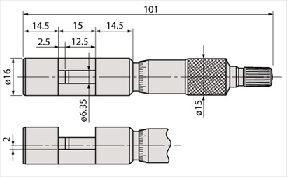 Mikrometer za merjenje premera krogljice ali zice MITUTOYO 147-401