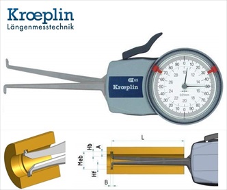 Merilna ura H210 KROEPLIN za merjenje utorov